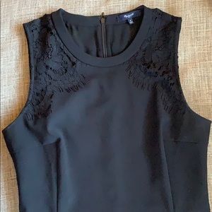 Madewell Black fit and flare with lace detail